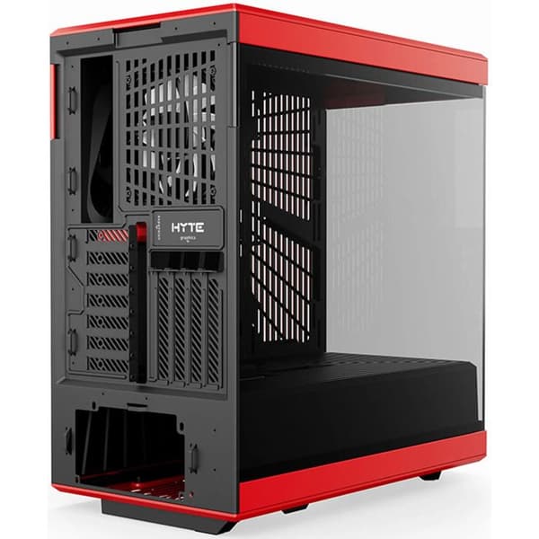 PC-chassi med mellanliggande tur ATX med glaspaneler Hyte Y40