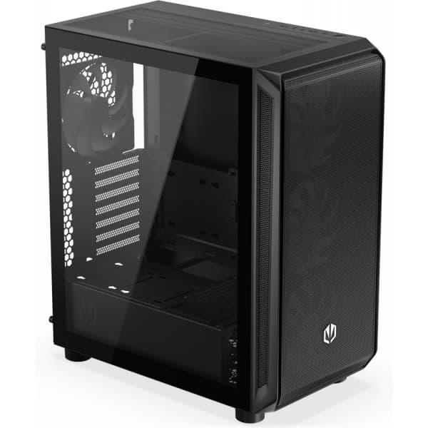 Endorfy Arx 500 ARGB Mid Tower ATX-chassi med fönster, svart