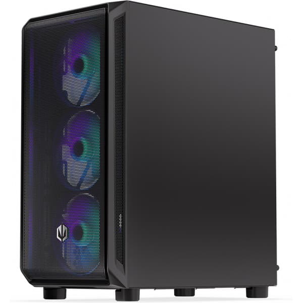 Endorfy Arx 500 ARGB Mid Tower ATX-chassi med fönster, svart