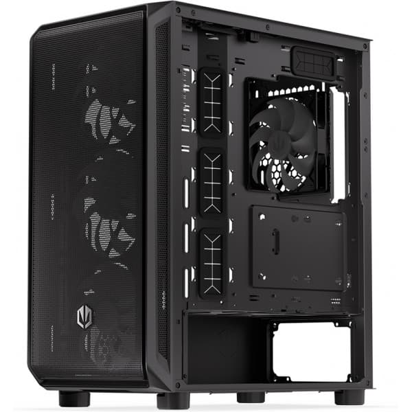 Endorfy Arx 500 ARGB Mid Tower ATX-chassi med fönster, svart