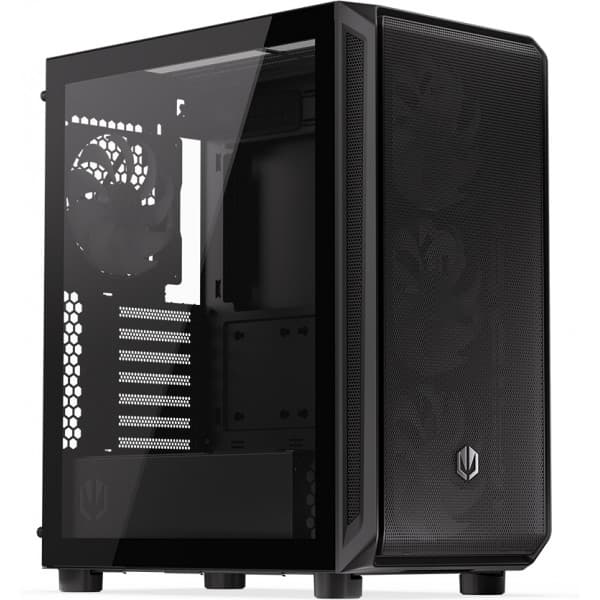 Endorfy Arx 500 ARGB Mid Tower ATX-chassi med fönster, svart