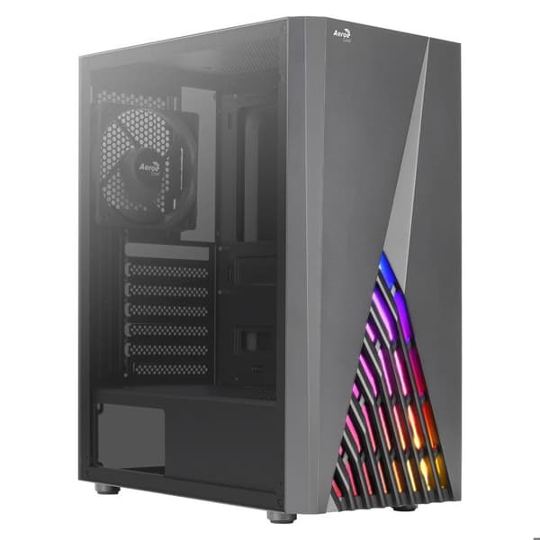 AEROCOOL DELTABKV1, ATX PC CASE, RGB FRONT, KOMPLETT SIDOFÖNSTER