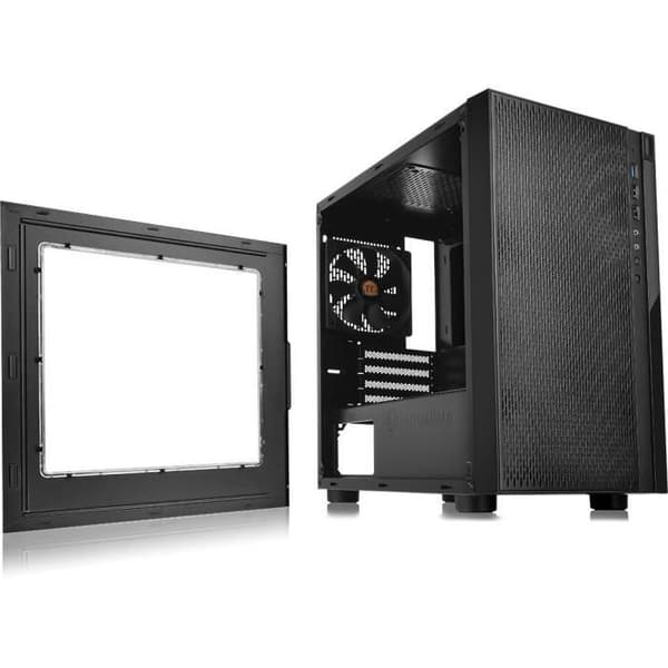 THERMALTAKE PC CASE Versa H18 Window - Mini Tower - Svart - Micro ATX Format (CA-1J4-00S1WN-00)
