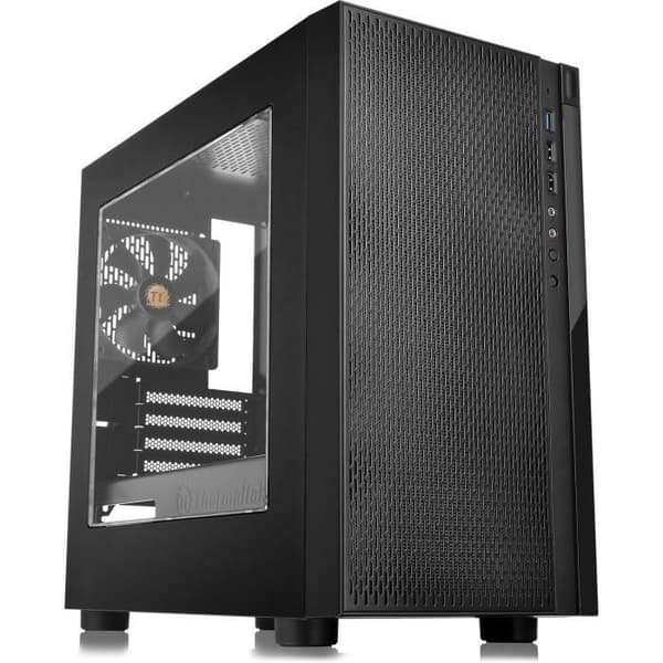 THERMALTAKE PC CASE Versa H18 Window - Mini Tower - Svart - Micro ATX Format (CA-1J4-00S1WN-00)
