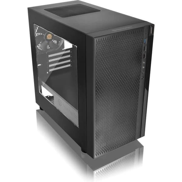THERMALTAKE PC CASE Versa H18 Window - Mini Tower - Svart - Micro ATX Format (CA-1J4-00S1WN-00)