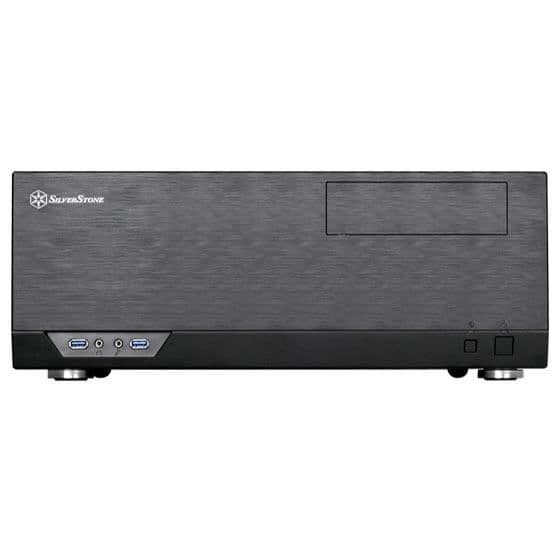 SILVERSTONE SST-GD09B HTPC ATX PC-fodral - Hög tyst luftflödesprestanda - Svart