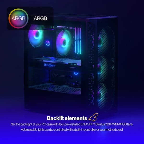 PC-fodral - Endorfy sidopaneler - EY2A006 - Obudowa Signum 300 ARGB ()