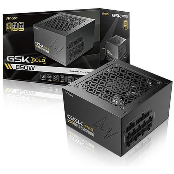 FUENTE FÖR GAMING ANTEC GSK850 EC 80+ GULD, ATX 3.1 FULL MODULAR Svart