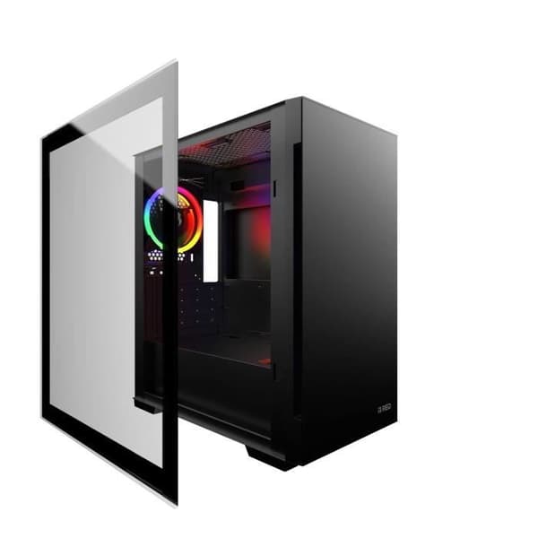 MRED Mercury RGB M-ATX Black Gaming PC-fodral