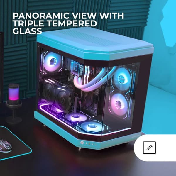 Gaming Chassi - Mars Gaming - MC-3T - Härdat Glas - Optimerad Kylning - USB-C och 3.0