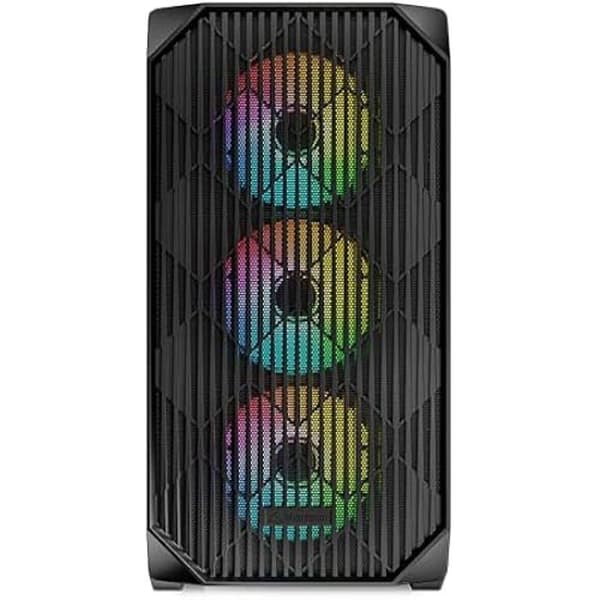 PC-chassi mATX - SHARKOON - MK3 RGB - Härdat glas - 4 förinstallerade fläktar - USB-C