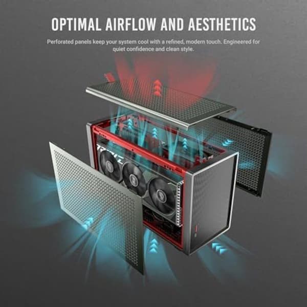 PC-chassi - ANTEC - Prestanda 1 m - Färg Aventurin - Justerbart centralt stöd - Kompatibel med RTX40