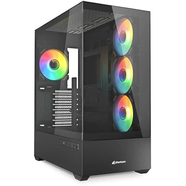 Sharkoon AK6 RGB Datorlåda ATX Svart Svart