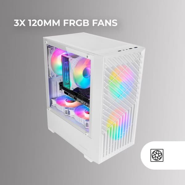 Gaming Chassi - Mars Gaming - MC-VORTEX - MicroATX - Härdat Glas - 3 FRGB 120mm Fläktar