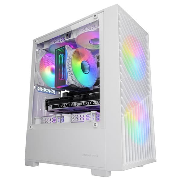 Gaming Chassi - Mars Gaming - MC-VORTEX - MicroATX - Härdat Glas - 3 FRGB 120mm Fläktar