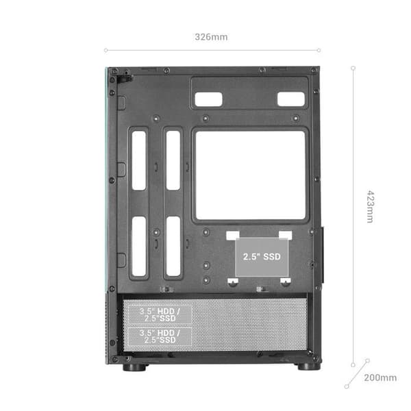 PC-chassi Micro-ATX - Mars Gaming - MC-SE - Härdat Glas - AirTech Mesh-teknologi - Rosa
