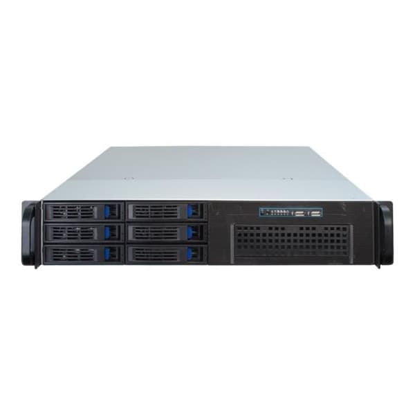 Inter-Tech IPC 2U-2406 2U rackmonterbar hölje - SSI EEB - SATA - hot-swap - USB Svart, Silver