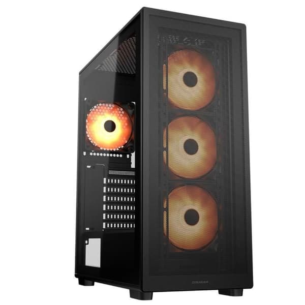 Gamingchassi - Cougar Gaming - MX220RGBBLACK - Medel ATX-chassi - 4 ARGB-fläktar 120mm - USB 3.2 Gen 2 Typ C