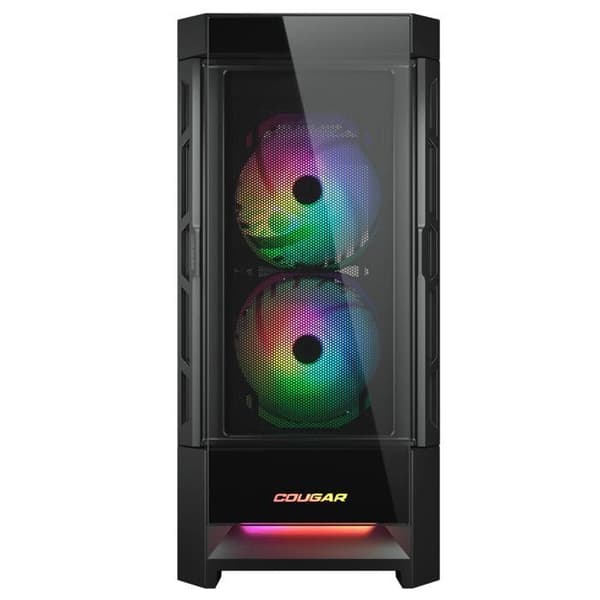 Gaming PC-fodral - Cougar Gaming - DUOFACE RGB BLACK - Verktygsfri montering - Dammfilter