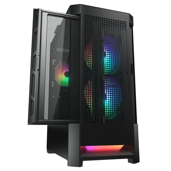 Gaming PC-fodral - Cougar Gaming - DUOFACE RGB BLACK - Verktygsfri montering - Dammfilter