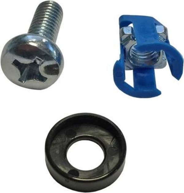 Quick fix frontmonteringsset med 50x M6 skruvar, 50 X M6 muttrar, 50 X M6 brickor (burmutter)