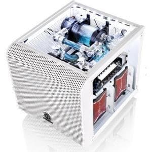 Thermaltake Core V1 Snow Edition - Mini Tower - Mini-ITX - uden strømforsyning (PS/2) - hvid - USB/Audio (CA-1B8-00S6WN-01) Hvid
