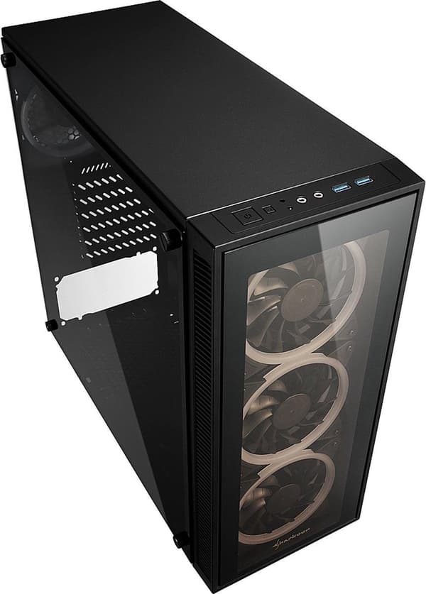Sharkoon TG4 Midi Tower Sort Sort