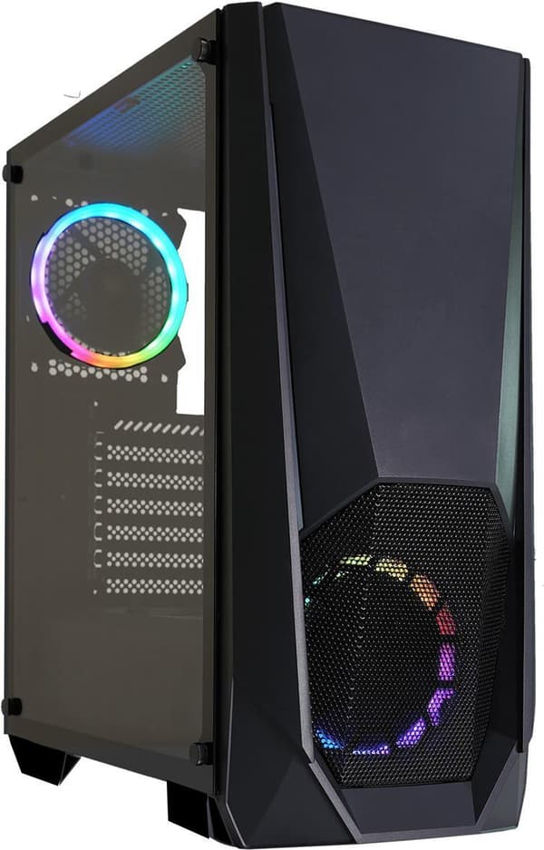 Xilence Xilent Blast X505.ARGB Gaming PC Case, RGB ATX Midi Tower, sort (XG141) Sort