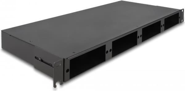 Delock - fiberoptisk patchpanel (blankt) - høj tæthed - stativmonterbar - sort - 1U - 48,3 cm (19")