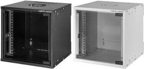 LogiLink 25,40cm (10") väggfördelare SoHo, monterad, 6 U, grå (RAL7035), 1,2 mm pulverlackerat stål, glasdörr med - 1 st (W66Z30G)