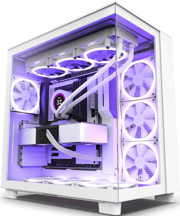 NZXT H9 Kaikki valkoinen - Midi Tower - PC - Valkoinen - ATX - micro ATX - Mini-ITX - Teräs - Karkaistu lasi - 16,5 cm (CM-H91FW-01)