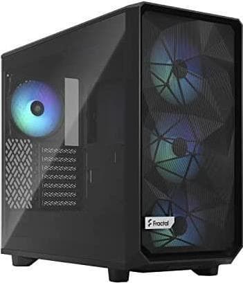 Fractal Design Meshify 2 Lite - Tower - Extended ATX - sidepanel med vindue (hærdet glas) - ingen strømforsyning (ATX) - RGB sort TG lys nuance - USB/