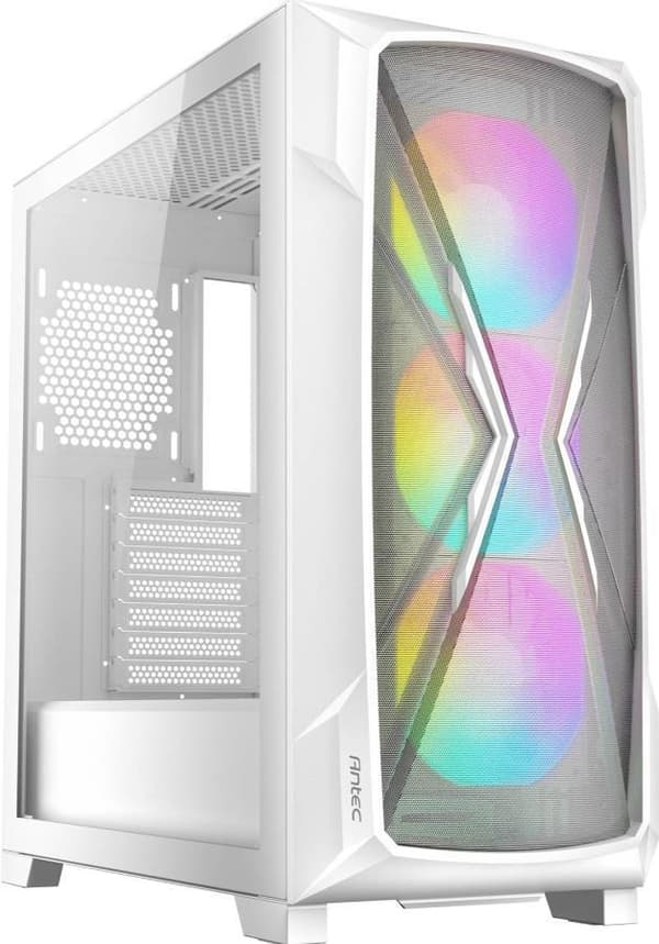 Antec Dark League DP505 - Mellemtårn - udvidet ATX - sidepanel med vindue (hærdet glas) - ingen strømforsyning (ATX) - USB/Audio (0-761345-81076-0) Hvid