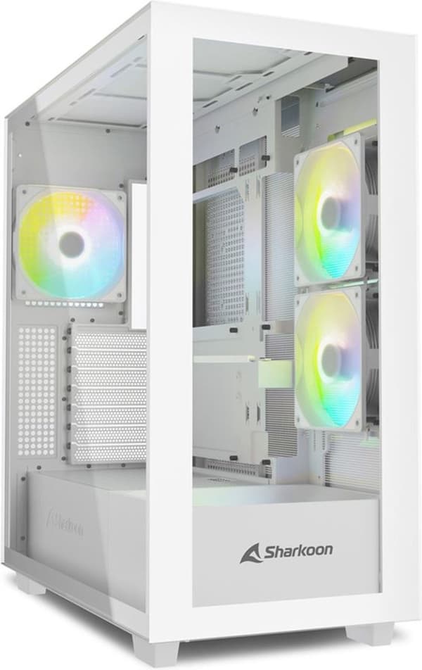 Sharkoon Rebel C60 Hvid - Midtower model - ATX - RGB - hvid