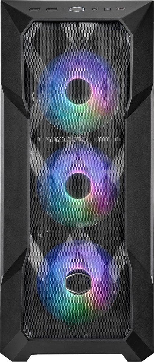 Cooler Master MasterBox TD500 Mesh V2 - Mellemtårn - SSI CEB - sidepanel med vindue (hærdet glas) - ingen strømforsyning (ATX) - sort - USB/Audio (TD5
