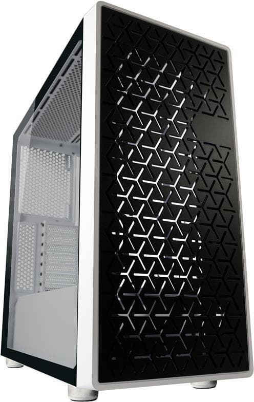 LC Power Gaming 714W Gacrux_X - Midtower - ATX - sidepanel med vindue (hærdet glas) - ingen strømforsyning - sort, hvid - USB/Audio (LC-714W-ON)