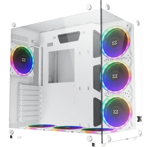 XIGMATEK Aquarius Plus Arctic ARGB (Vit) - Fodral utan strömförsörjning - Mellantorn - ATX-format