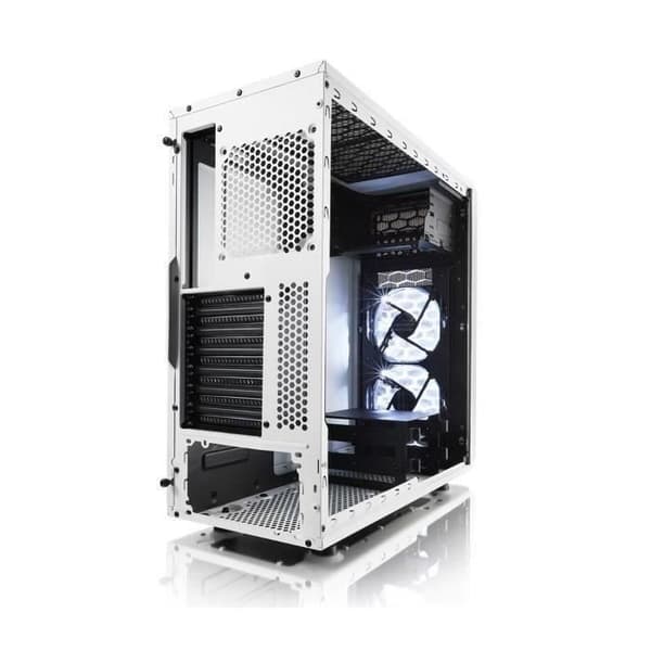 FRACTAL DESIGN PC CASE Focus G - Medium Tower - Vit - Härdat glas - ATX-format (FD-CA-FOCUS-WT-W)