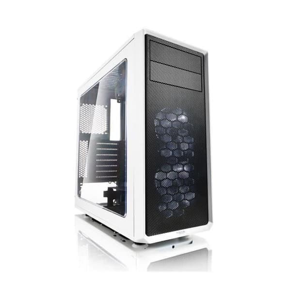FRACTAL DESIGN PC CASE Focus G - Medium Tower - Vit - Härdat glas - ATX-format (FD-CA-FOCUS-WT-W)