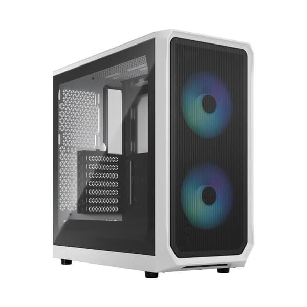 PC-fodral FRACTAL DESIGN Focus 2 RGB White TG Clear Tint Vit