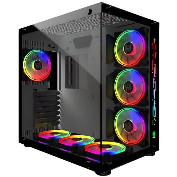 MRED - ATX Gamer PC-fodral - Vit RGB Crystal Sea