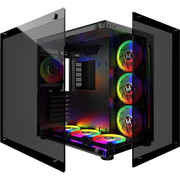 MRED - ATX Gamer PC-fodral - Svart RGB Crystal Sea