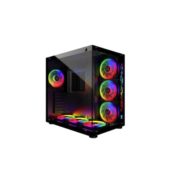 MRED - ATX Gamer PC-fodral - Svart RGB Crystal Sea