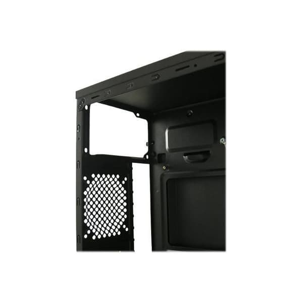 LC Power Classic 7037B Midi tower ATX utan strömförsörjning svart, svart borstad aluminium USB-Audio
