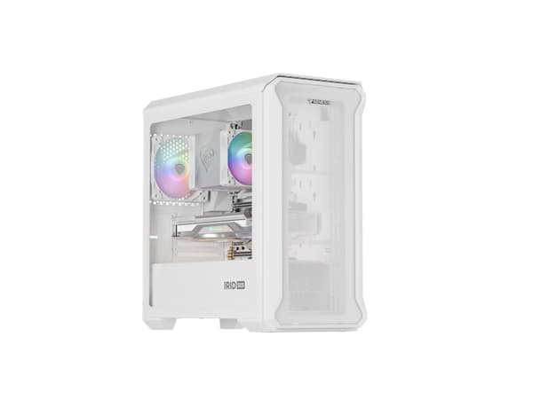GENESIS Irid 503 Mini Tower Transparent, Hvid Transparent, Hvid