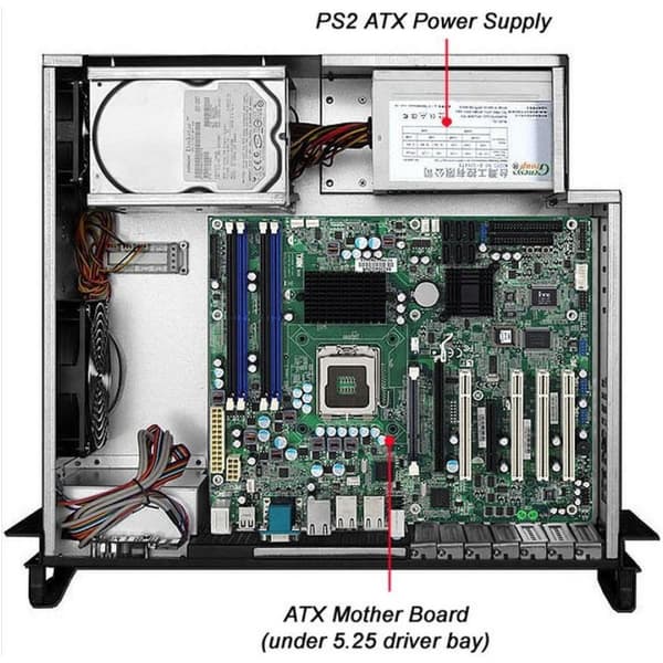Techly Chassis Industrial Rack 19/Desktop 4U Ultra Compact Sort" I-CASE MP-P4HX-BLK6