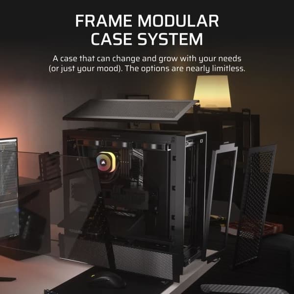PC-kabinett - CORSAIR - Serie FRAME 4000D - Minitorn - Svart