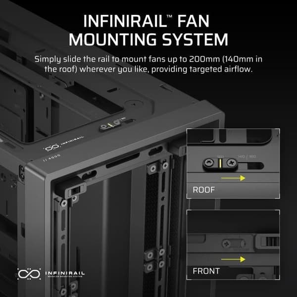 PC-kabinett - CORSAIR - Serie FRAME 4000D - Minitorn - Svart