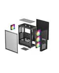 Miniatyrbild 4 av 6: DeepCool MATREXX 55 MESH V4 C Midi Tower Svart