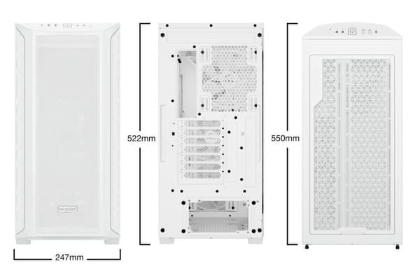 Vær stille! Shadow Base 800 FX Hvid Midi Tower